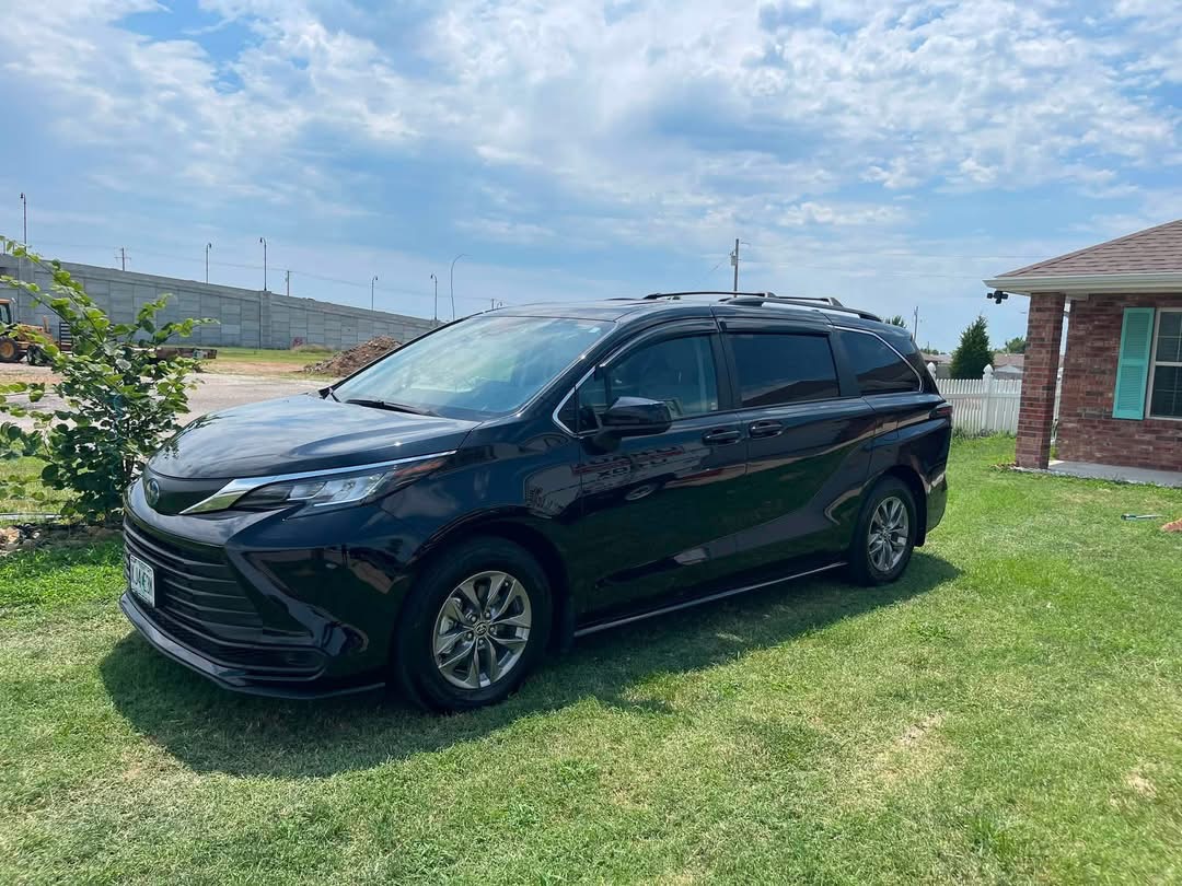 Detailed minivan exterior